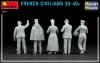 Miniart 38037 French Civilians 30-40s. (resin heads) 1/35